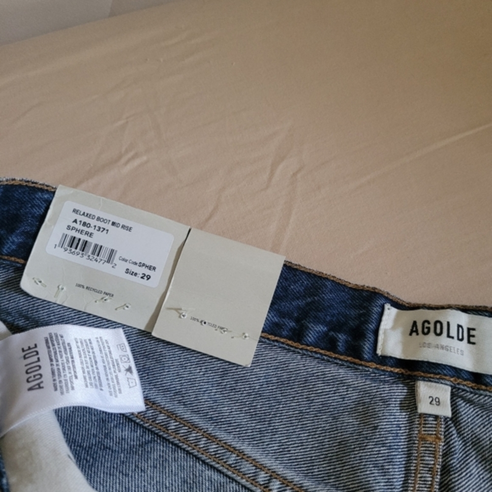 NWT Agolde Relaxed boot cut jeans,mid-rise,in Sphere,29‎ - Picture 11 of 15